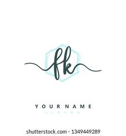 Initial FK handwriting logo
