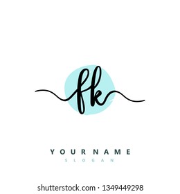 Initial FK handwriting logo