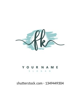 Initial FK handwriting logo