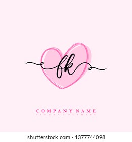 Initial FK handwriting logo