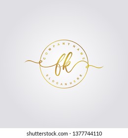 Initial FK handwriting logo