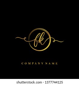 Initial FK handwriting logo