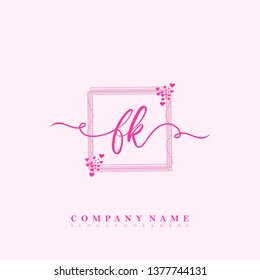 Initial FK handwriting logo