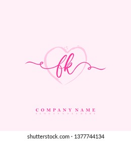Initial FK handwriting logo