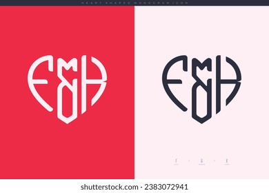 initial FK letters with red heart and love logo flat icon monogram concept