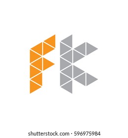 initial FK logo design