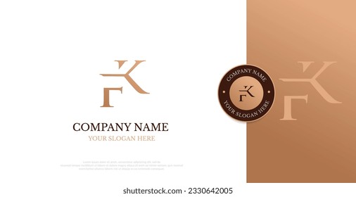 Initial FK Logo Design vector