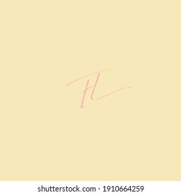 Initial FL F L beauty monogram and elegant logo design