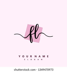 Initial FL handwriting logo