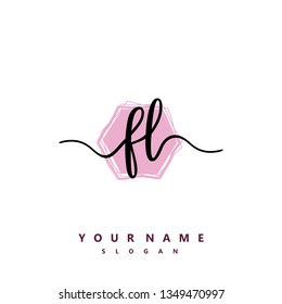 Initial FL handwriting logo