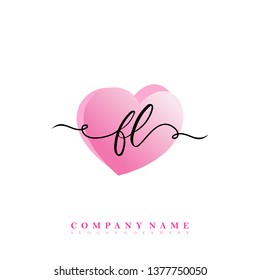 Initial FL handwriting logo Initial FL handwriting logo