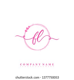 Initial FL handwriting logo Initial FL handwriting logo