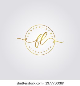 Initial FL handwriting logo