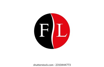 Logotipo inicial de la letra FL con plantilla de vectores gráficos de diseño Swoosh para identidad de empresa y empresa.