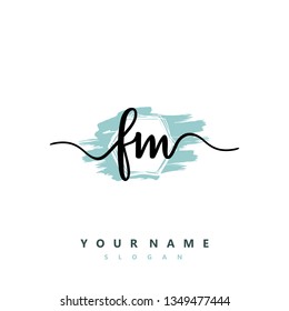 Initial FM handwriting logo