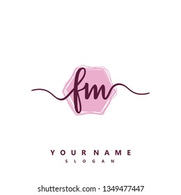 Initial FM handwriting logo