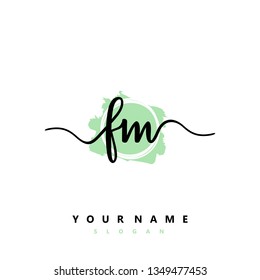 Initial FM handwriting logo