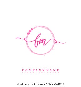 Initial FM handwriting logo