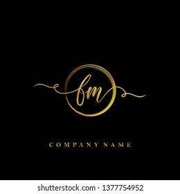 Initial FM handwriting logo