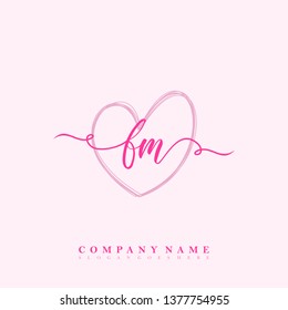 Initial FM handwriting logo