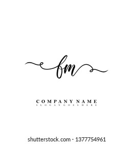 Initial FM handwriting logo