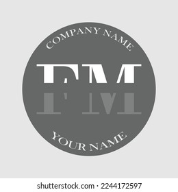 Ursprüngliche FM-Buchstaben Logo-Typografie elegante moderne Illustration Monogramm kreativ