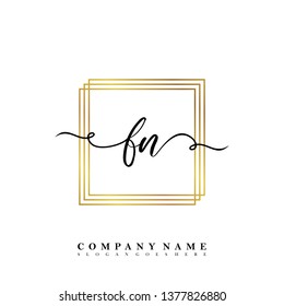 Initial FN handwriting logo