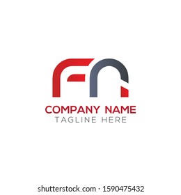 Initial FN Letter Linked Logo. Creative Letter FN Modern Business Logo Vector Template. FN Logo Design