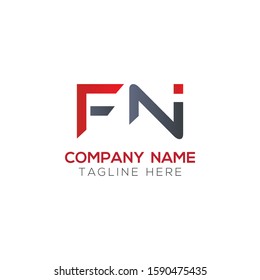 Initial FN Letter Linked Logo. Creative Letter FN Modern Business Logo Vector Template. FN Logo Design