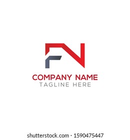 Initial FN Letter Linked Logo. Creative Letter FN Modern Business Logo Vector Template. FN Logo Design
