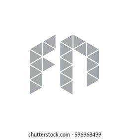 initial FN logo design