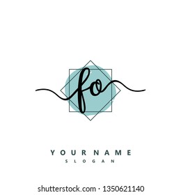 Initial FO handwriting logo