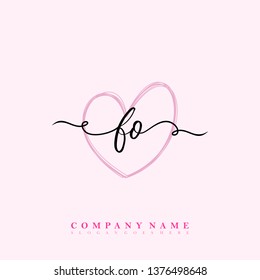 Initial FO handwriting logo