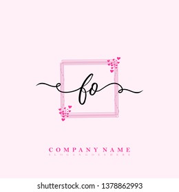 Initial FO handwriting logo
