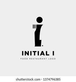 initial i food equipment simple logo template vector icon abstract