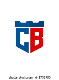 initial fortress logo template vector