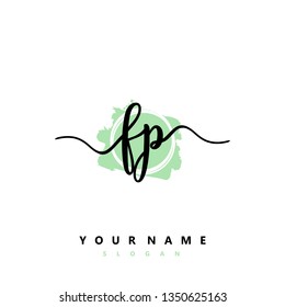 Initial FP handwriting logo
