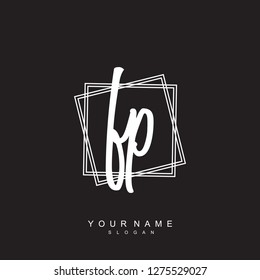 Initial FP handwriting logo vector