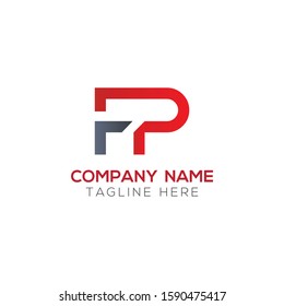 Initial FP Letter Linked Logo. Creative Letter FP Modern Business Logo Vector Template. FP Logo Design
