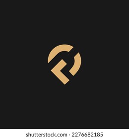 Initiales Logo-Design des FP-Briefes mit modernem Design. Logo-Design des FP
