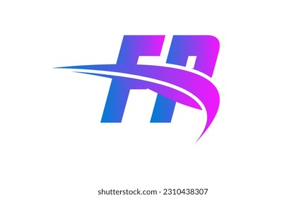Logotipo de carta inicial FP con plantilla de vectores gráficos de diseño Swoosh para identidad de empresa y empresa.