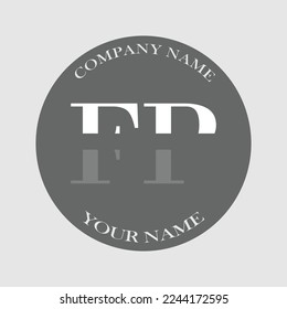 Initial FP letter logo typography elegant modern illustration monogram creative
