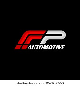 erstes Design des fp-Logos. für die Automobilindustrie und andere Unternehmen