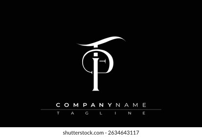Initial FP Logo Design Vector. Elegant Monogram Logo Design with Decorative Elements and Typography