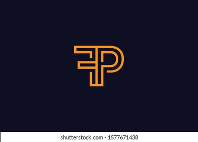 Initial FP PF Letter Logo Design Vector Template. Monogram and Creative Alphabet F P Letters icon Illustration.