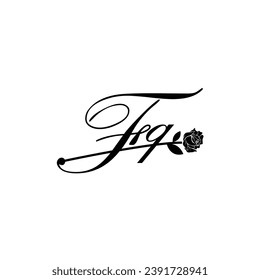 Ornamento de tipografía de flores de escritura de la plancha inicial moderno