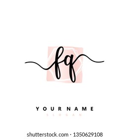 Initial FQ handwriting logo