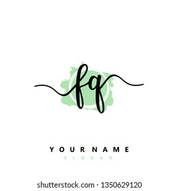 Initial FQ handwriting logo