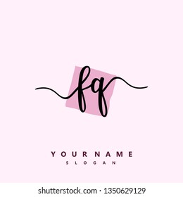 Initial FQ handwriting logo