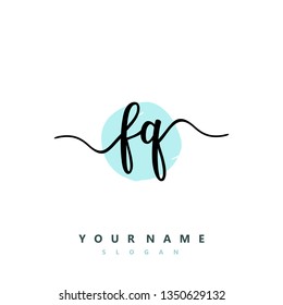 Initial FQ handwriting logo